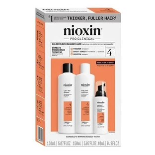 Nioxin System 4, набор для укрепления окрашенных волос и волос с прогрессирующим истончением, шампунь 150 мл + кондиционер 150 мл + сыворотка 40 мл