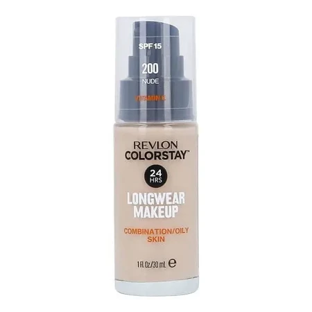 Revlon Colorstay Longwear Makeup SPF 15, тональний крем із дозатором для жирної та комбінованої шкіри, відтінок 200 Nude, 30 мл: ціни та характеристики