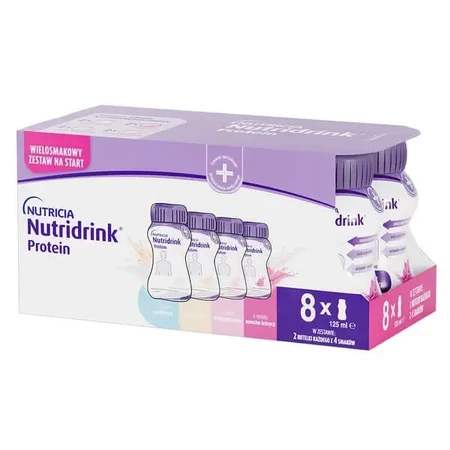 Nutridrink Protein — набор вкусов, жидкость, ассортимент вкусов, 8 × 125 мл: цены и характеристики