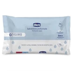 CHICCO Ароматизированные салфетки Детские салфетки без спирта и мыла, 72 шт.