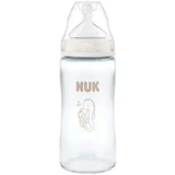 NUK First Choice Скляна пляшка з силіконовим соском та індикатором температури для дітей віком від 3 місяців, 240 мл