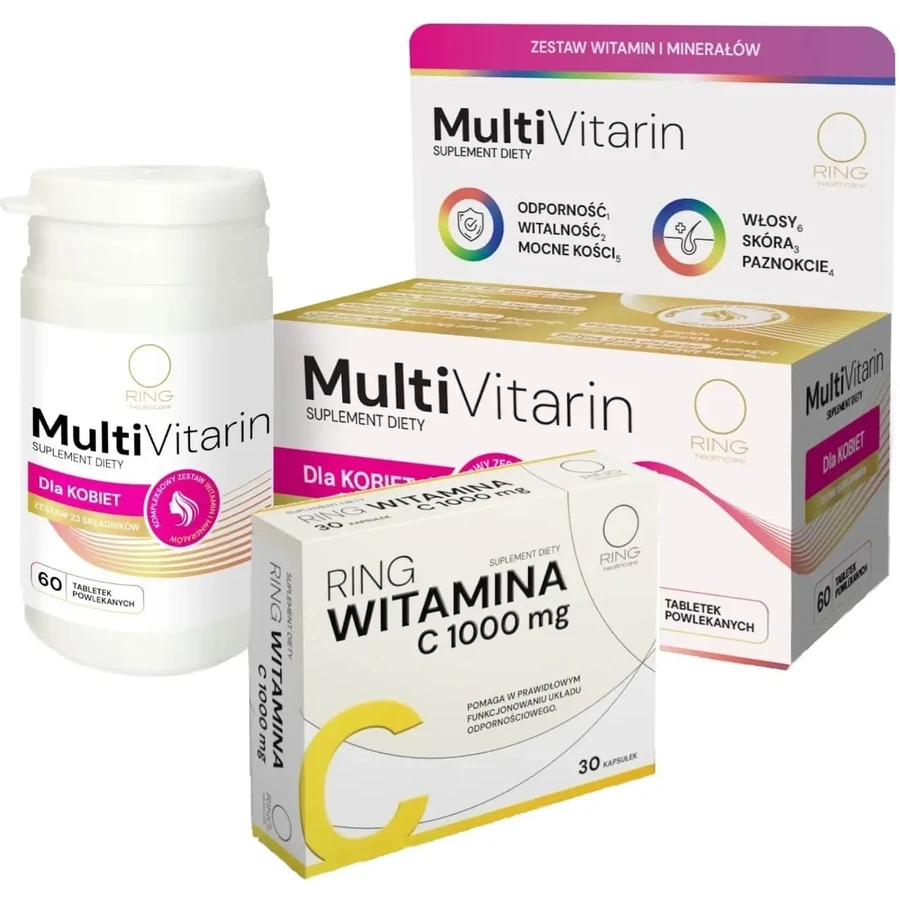 Ring Вітамін С 1000 мг, 60 капсул + Ring MultiVitarin для ...: ціни та характеристики