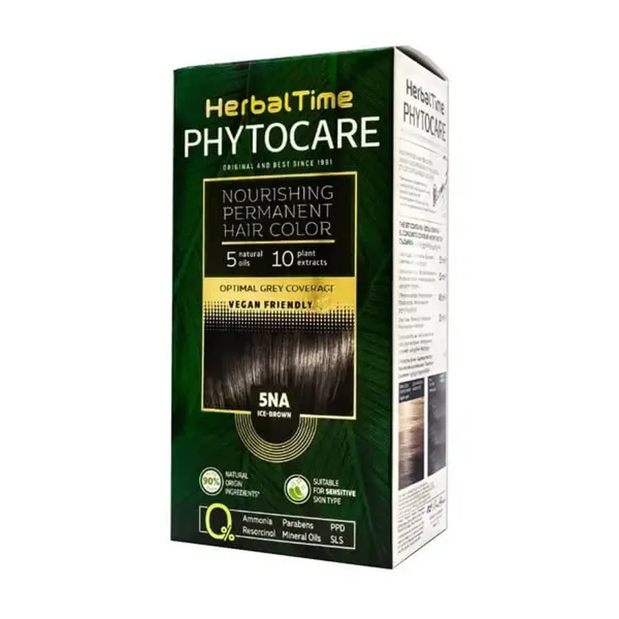 Herbal Time Phytocare, краска для волос 5NA, «айс-браун», 130 мл: цены и характеристики
