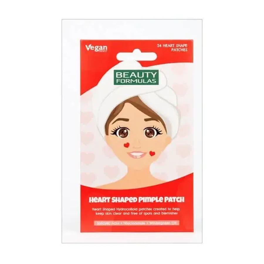 Beauty Formulas, гидроколлоидные пластыри в форме сердца для маскировки недостатков кожи, 24 шт.: цены и характеристики