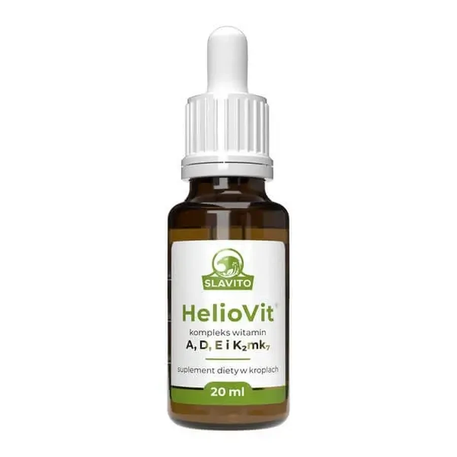 Slavito HelioVit, комплекс витаминов A, D, E и K2mk7, капли, 20 мл: цены и характеристики