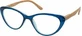 EYELEAD Presbiopia — Очки для чтения с красно-синим узором «бабочка» и деревянными дужками E205 +1,50