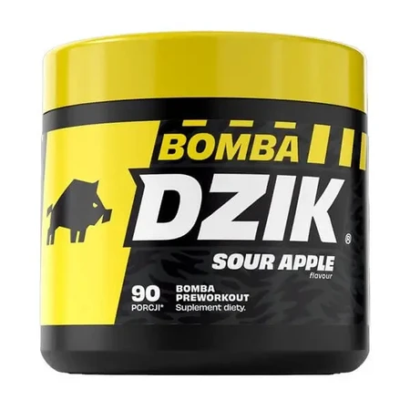 Dzik Bomba Preworkout Sour Apple, порошок, смак кислих яблук, 300 г: ціни та характеристики