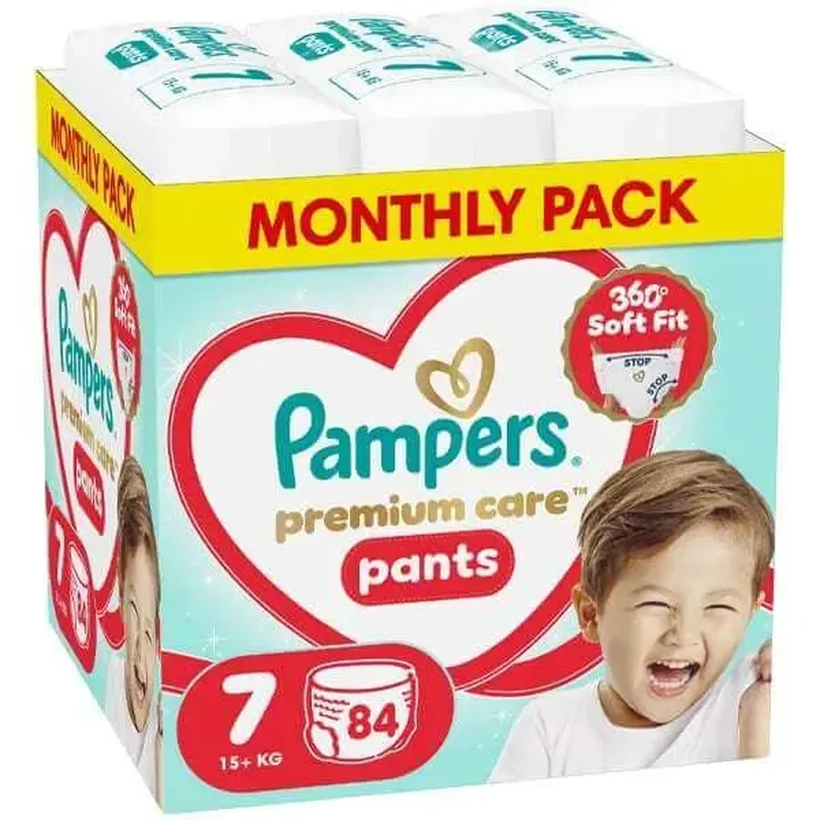 PAMPERS Premium — штанишки-подгузники № 7, 15+ кг, 84 шт., MSB: цены и характеристики