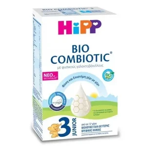 HIPP Bio Combiotic Metafolin Junior — органическое сухое молоко для детей с натуральным молочаем № 3. С 12 месяцев. 600 г