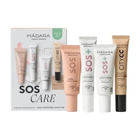 Madara SOS Care 4-Step Skin Routine, набор успокаивающих косметических средств, оттенок Light, 1 шт.: цены и характеристики