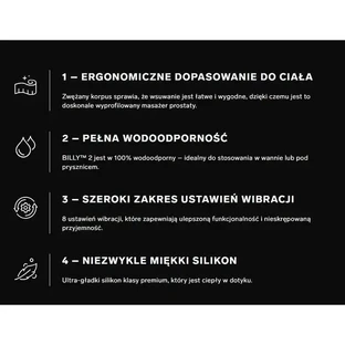 LELO Billy 2 Black, анальный вибратор, 1 шт.