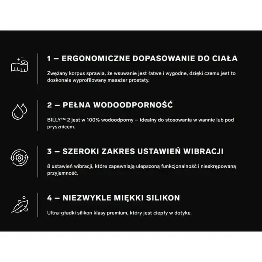 LELO Billy 2 Black, анальний вібратор, 1 шт.: ціни та характеристики
