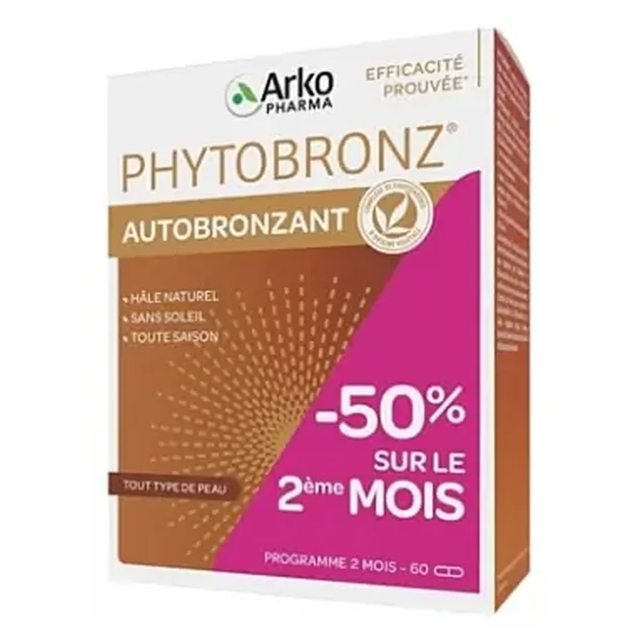 Arkopharma Phytobronz Автозагар, 60 капсул: цены и характеристики