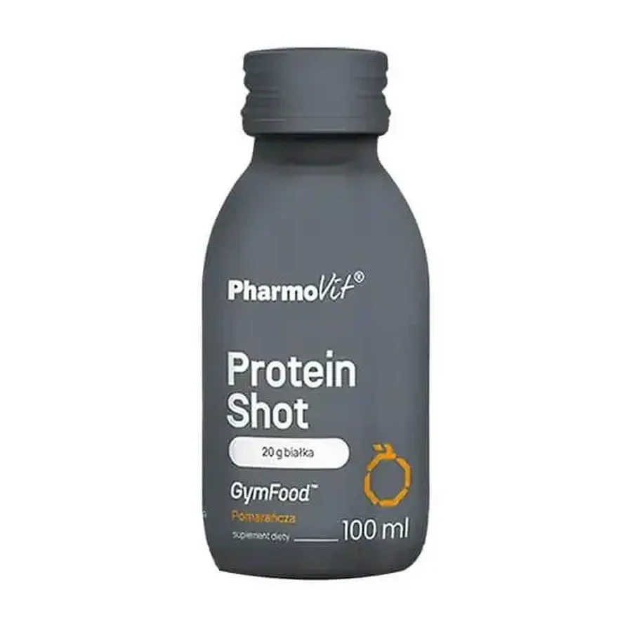 Pharmovit, Protein Shot GymFood, напиток с апельсиновым вкусом, 100 мл: цены и характеристики