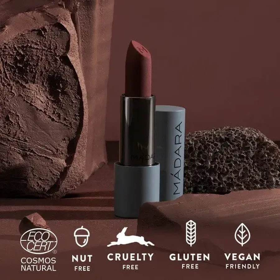 Madara Velvet Matte Cream Lipstick, матовая помада с атласным финишем, Dark Nude, 3,8 г: цены и характеристики