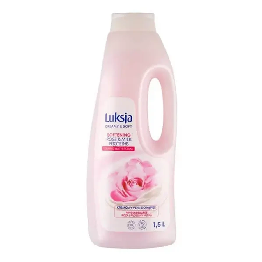 Luksja Creamy &amp; Soft: кремообразные жидкие средства для купания с разглаживающим действием, с экстрактом розы и молочными белками, 1,5 л: цены и характеристики