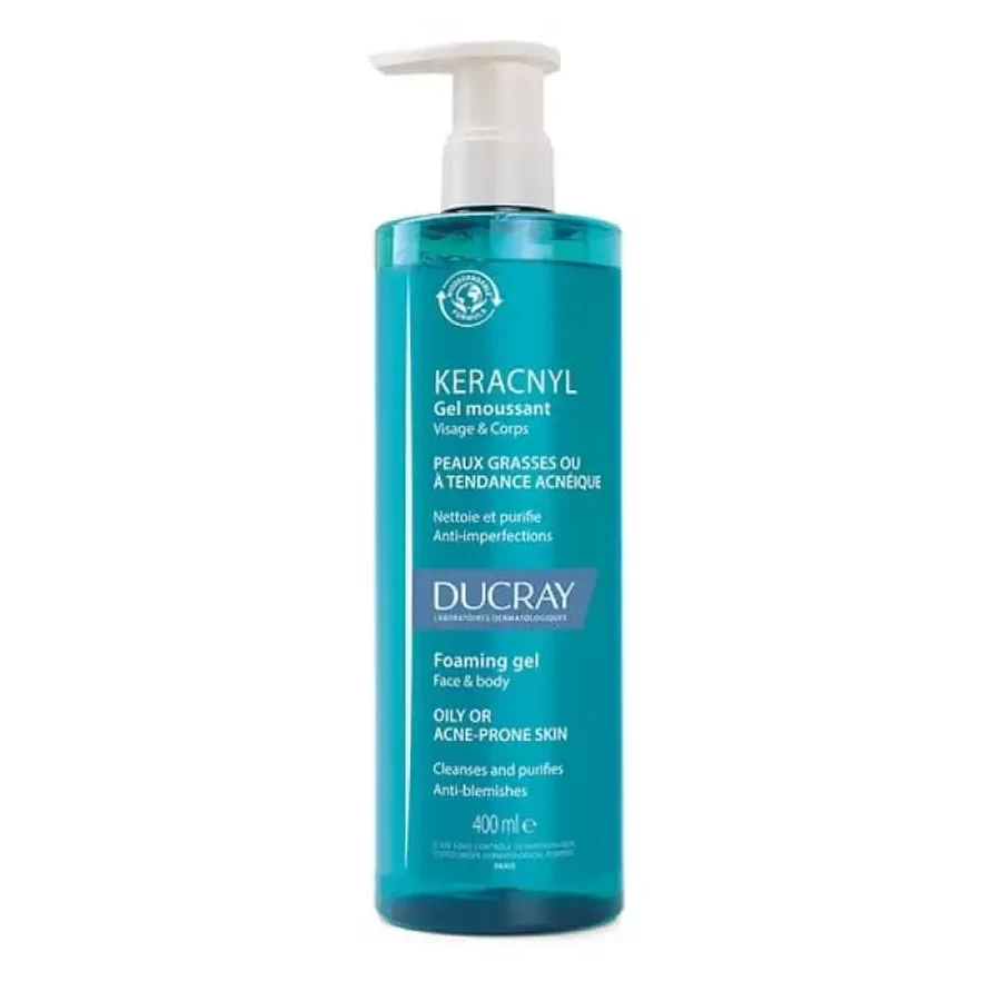 Ducray | Kerancyl Gel Moussant Face & Body | Очищуючий гель для шкіри, схильної до акне, для обличчя та тіла | 400 мл | 400 мл: ціни та характеристики