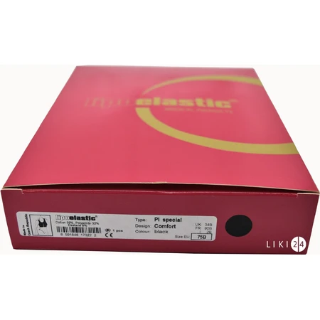 Бюстгальтер компресійний pi special comfort 75 B, чорний: ціни та характеристики
