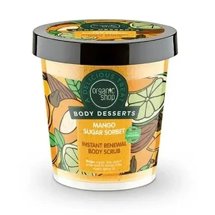 ORGANIC SHOP Средства для ухода за телом «Манго и сахар» Сорбет «Манго и сахар» Мгновенный скраб для тела 450 мл