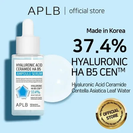 APLB Hyaluronic Acid Ceramide HA B5 Ampoule, зволожуюча сироватка для обличчя з гіалуроновою кислотою, церамідами та вітаміном B5, 40 мл: ціни та характеристики