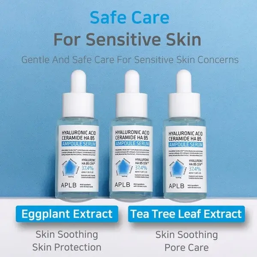 APLB Hyaluronic Acid Ceramide HA B5 Ampoule, зволожуюча сироватка для обличчя з гіалуроновою кислотою, церамідами та вітаміном B5, 40 мл: ціни та характеристики