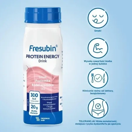 MIX Fresubin Protein Energy Drink 16×200 мл (со вкусами клубники и тропических фруктов): цены и характеристики