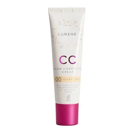 Lumene CC Color Correcting Cream, коригувальний крем CC SPF 20, 00 Ultra Light (W), 30 мл: ціни та характеристики