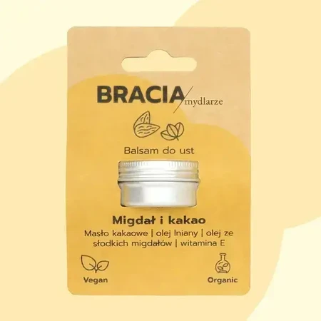Bracia Mydlarze, бальзам для губ, Мигдаль і какао, 15 г: ціни та характеристики