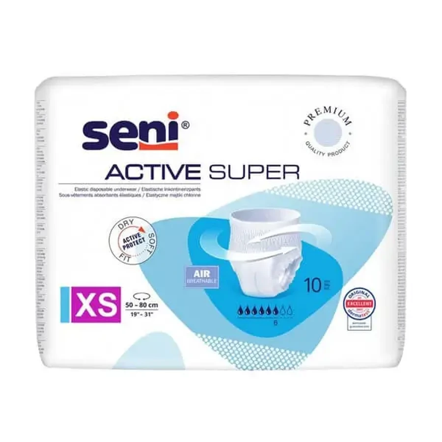 Seni Active Super, эластичные впитывающие трусики, XS, 10 шт.: цены и характеристики