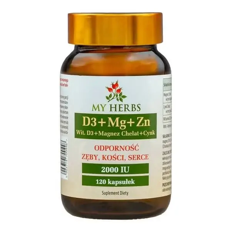 My Herbs D3 + Mg + Zn, капсули, 120 шт.: ціни та характеристики