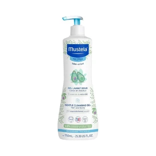 MUSTELA Gentle Cleansing Gel — нежный пенящийся гель для тела и волос с органическим авокадо, 750 мл