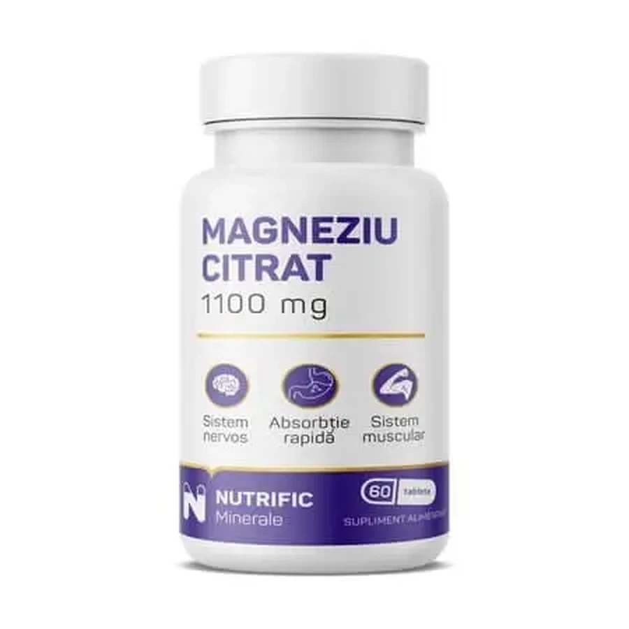 Цитрат магнію, 375 мг, 60 таблеток, Nutrific: ціни та характеристики
