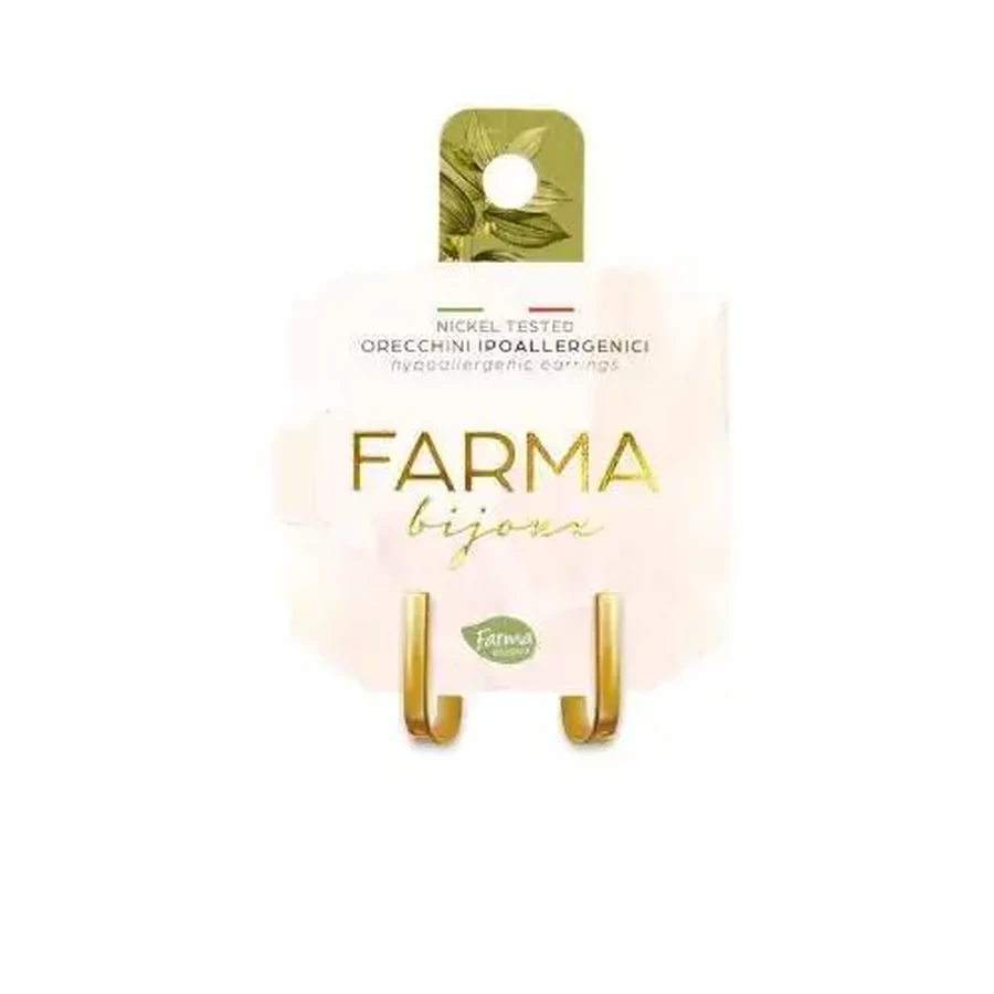 FARMA BIJOUX Гіпоалергенні сережки-підвіски з покриттям з полірованого золота, 15,0 мм (BECG880): ціни та характеристики