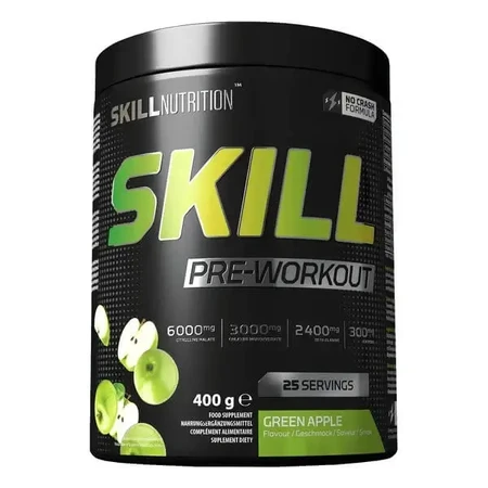 Skill Nutrition Pre-Workout, порошок, вкус «зелёное яблоко», 400 г: цены и характеристики