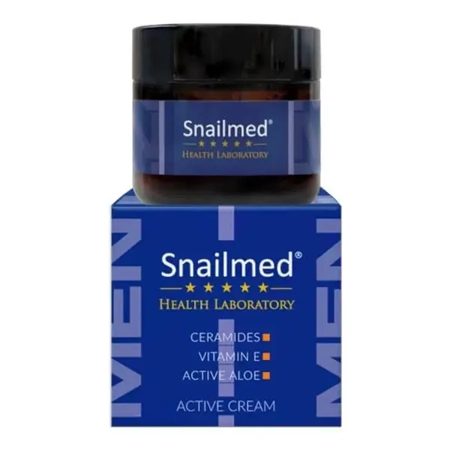 Snailmed, ліпоактивний крем для обличчя для чоловіків з церамідами, алое та вітаміном Е, 60 мл: ціни та характеристики