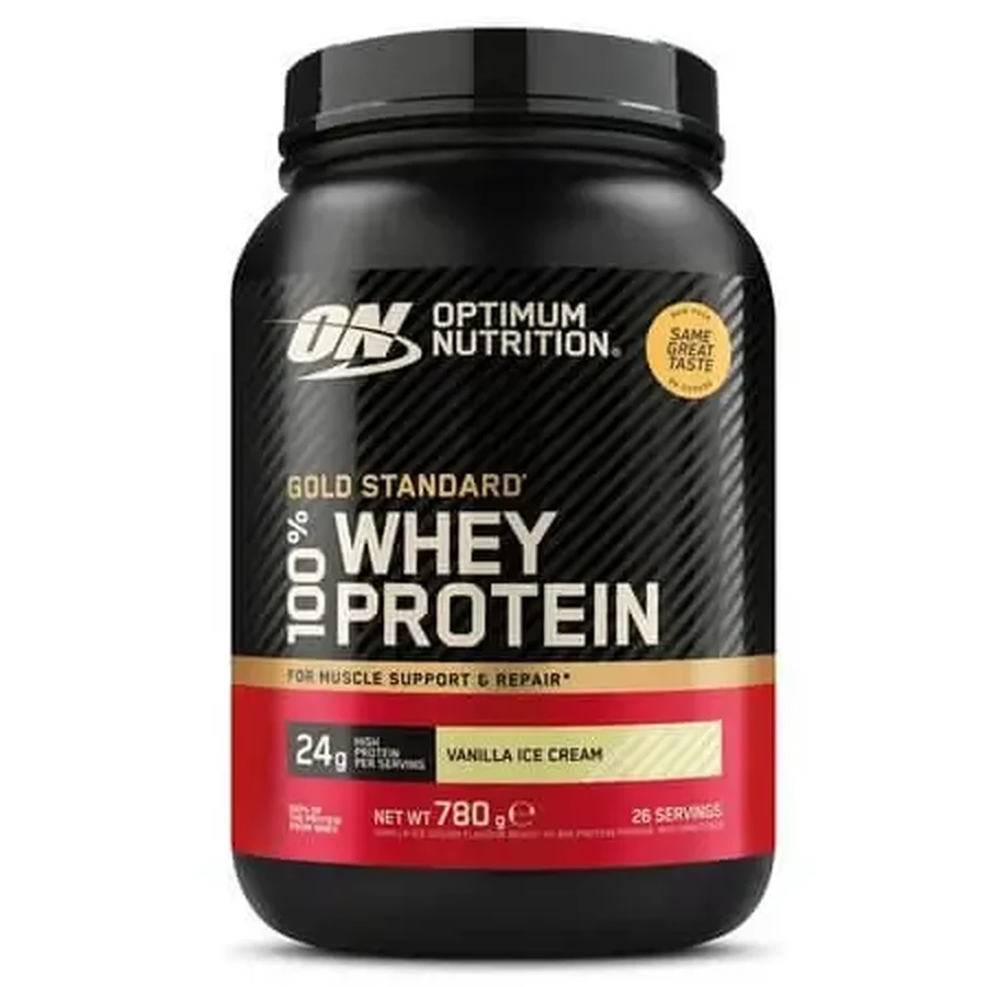 Протеиновый порошок из сыворотки со вкусом ванильного мороженого 100% Whey Gold Standard, 780 г, Optimum Nutrition: цены и характеристики