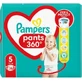 PAMPERS Штанці 360° Дитячі підгузки — розмір №5 (12 кг–17 кг) 28 штук