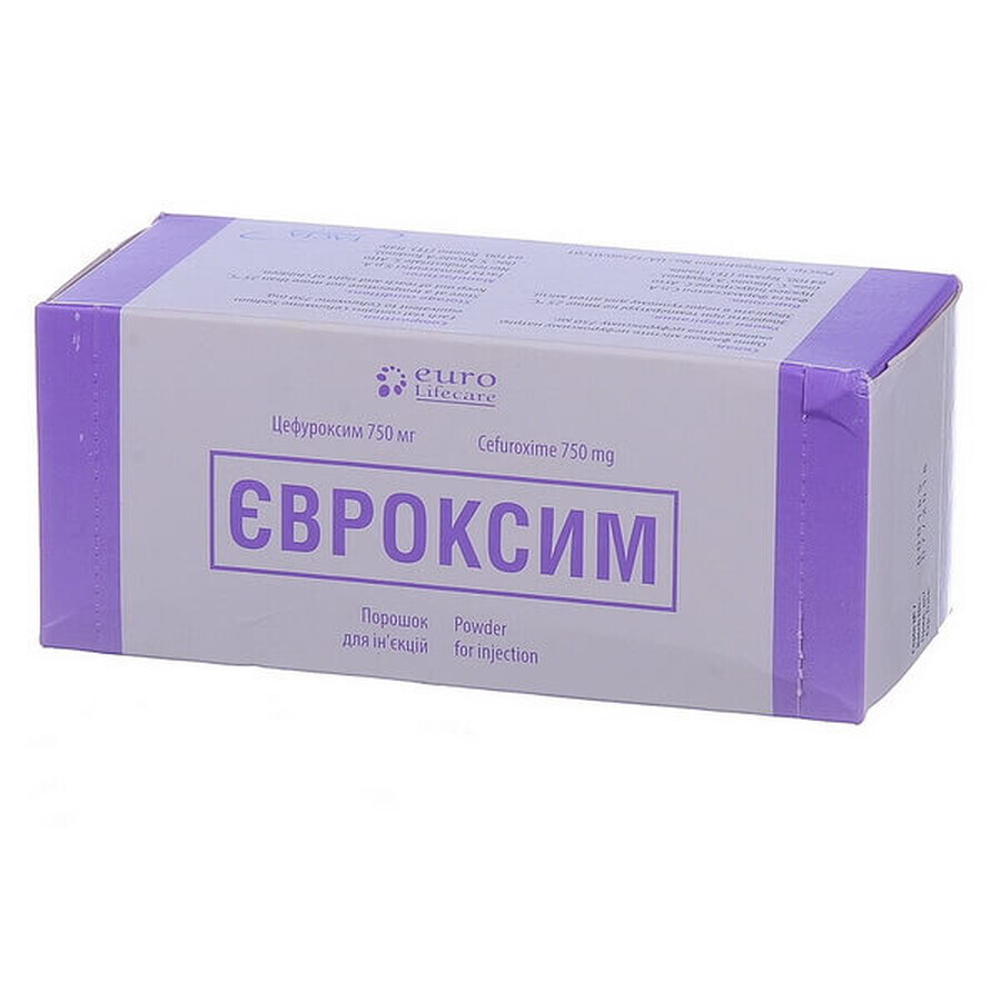 Євроксим порошок д/ін. 750 мг фл. №10