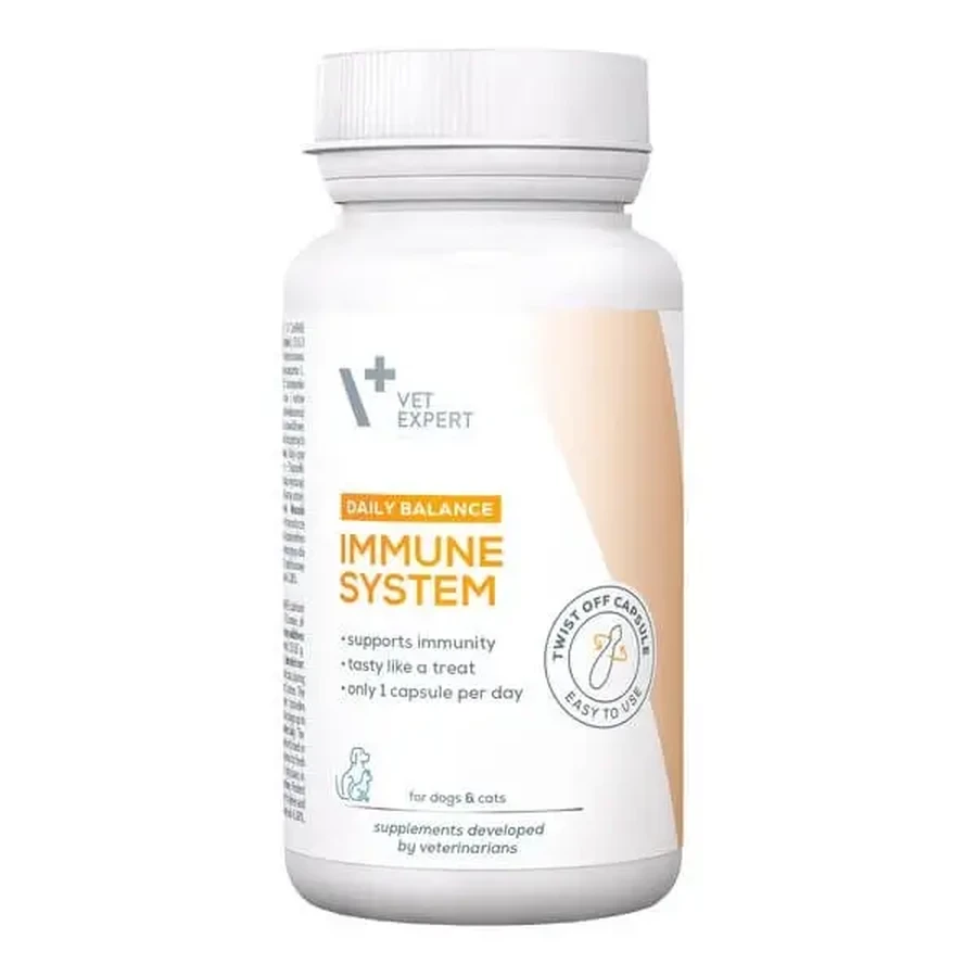Vet Expert Immune system, препарат для зміцнення імунітету собак і котів, капсули з відкручуваною кришкою, 30 шт.: ціни та характеристики