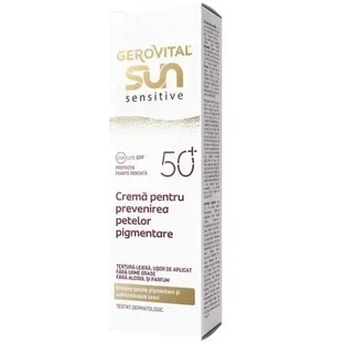 Крем для лица против пигментных пятен с SPF 50+ Sun Sensitive, 50 мл, Gerovital