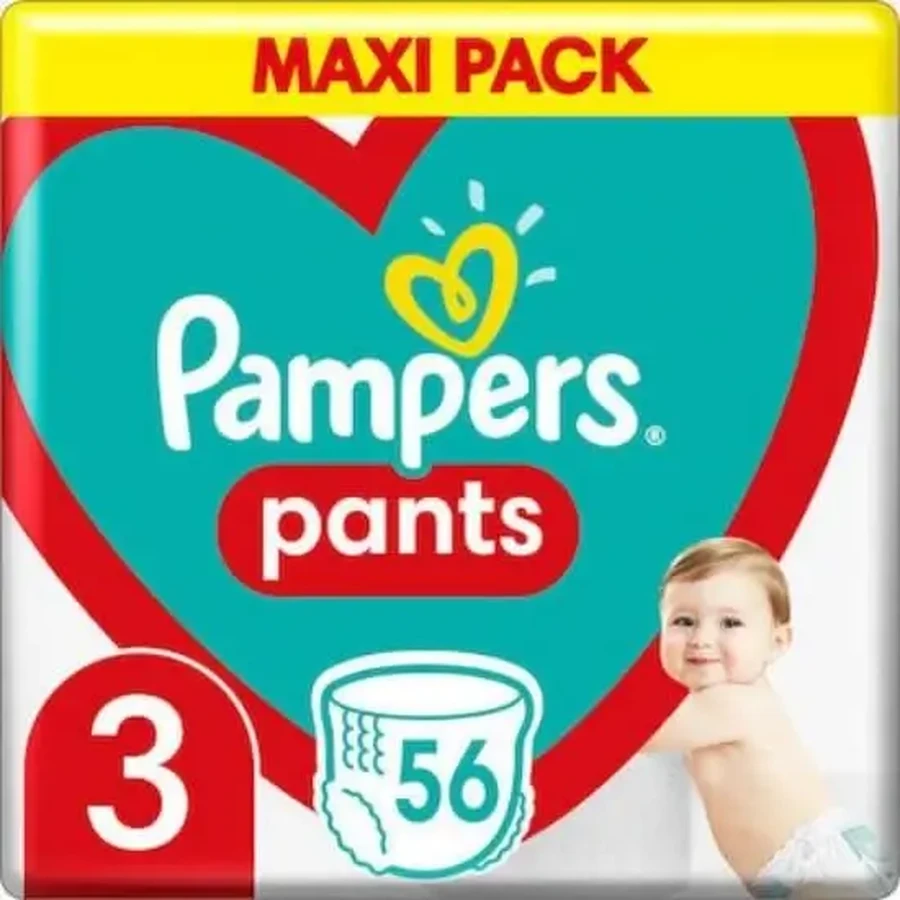 PAMPERS Дитячі трусики № 3, 6–11 кг, 56 штук, Maxi Pack: ціни та характеристики
