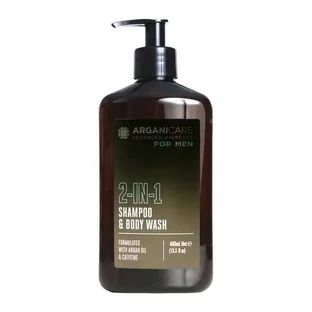 Arganicare For Men 2 в 1, шампунь и гель для душа, 400 мл