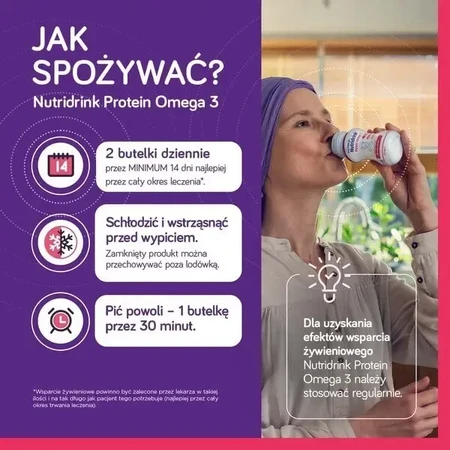 Nutridrink Protein Omega 3, набір MEGA Pack зі смаком полуниці та малини (6 × 4) × 125 мл: ціни та характеристики
