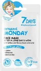 7DAYS Dynamic Monday Sheet Mask Маска для обличчя з вербою та какао, 28 г