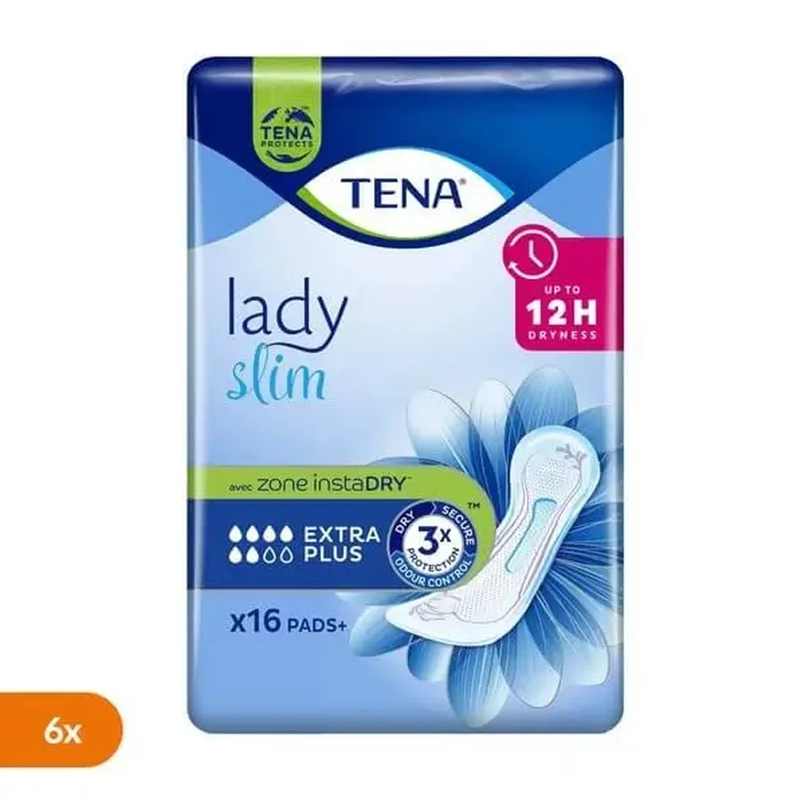 Набор из 6 упаковок Tena Lady Slim, прокладки при недержании мочи, Extra Plus, 16 шт.: цены и характеристики