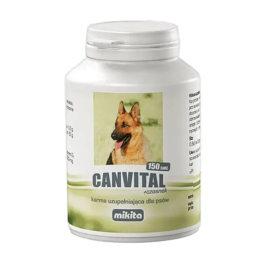 Mikita Canvital + чеснок, дополнительный корм для собак, таблетки, 150 шт.: цены и характеристики