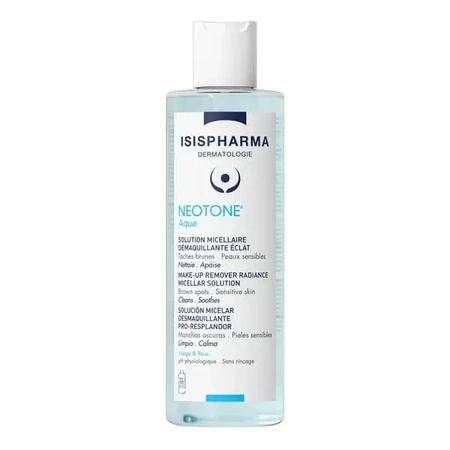 ISISPHARMA NEOTONE AQUA, освітлюючий міцелярний засіб для зняття макіяжу, призначений для чутливої шкіри, схильної до пігментних плям, 400 мл: ціни та характеристики