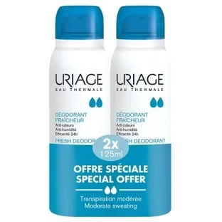 Дезодорант Uriage Fresh, упаковка из 2 штук (по 125 мл каждая)
