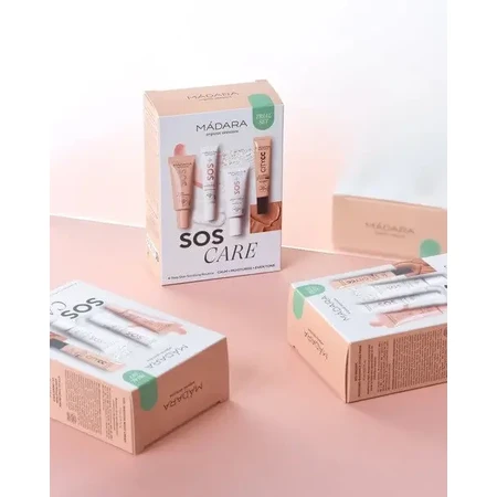 Madara SOS Care 4-Step Skin Routine, набір заспокійливих косметичних засобів, відтінок Medium, 1 шт.: ціни та характеристики