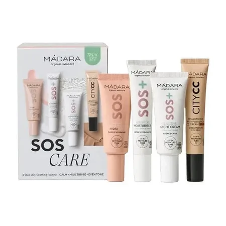 Madara SOS Care 4-Step Skin Routine, набір заспокійливих косметичних засобів, відтінок Medium, 1 шт.: ціни та характеристики